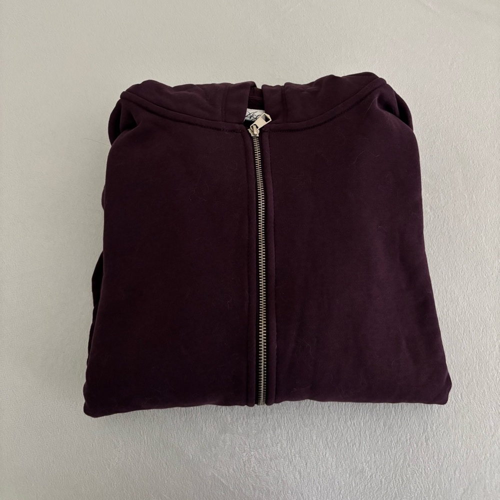American Eagle Oversized Zip Up Jacket Burgundy M… - image 3